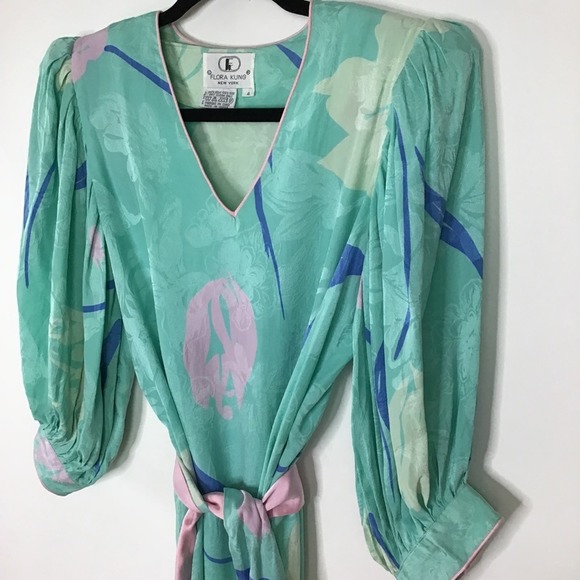 Flora Kung vintage green silk dress - Picture 10 of 10